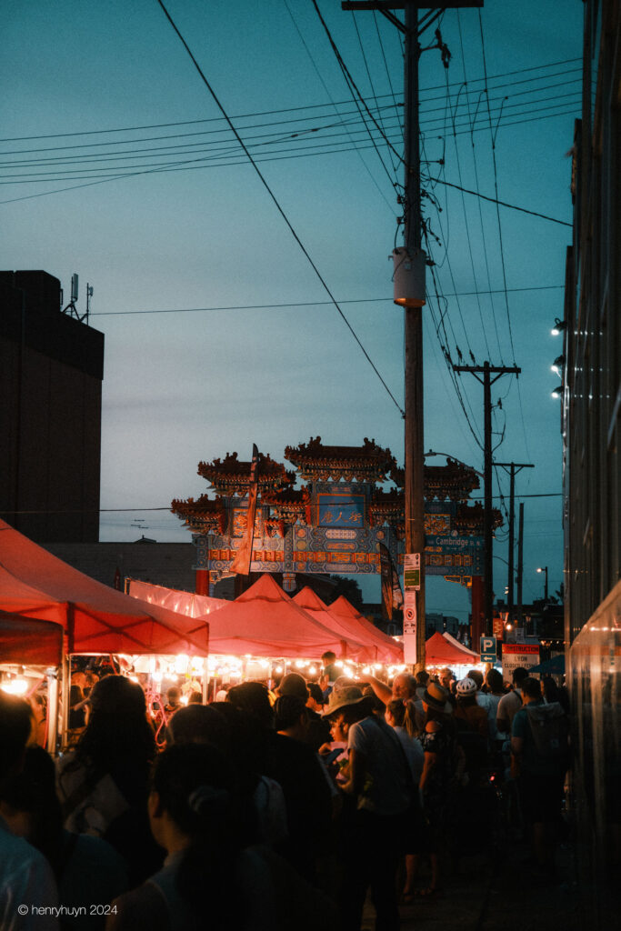 The Ottawa Chinatown Yoyal gate shines even brighter when illuminated, casting a stunning glow that captivates passersby.